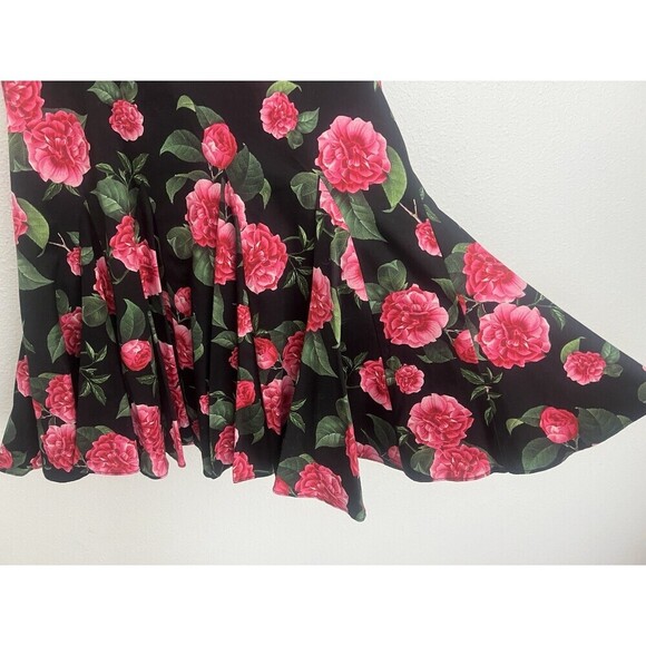 Alice + Olivia Ginny Godet Mini Dress Square Neck Ruffle Sleeves Floral Romantic - Picture 10 of 14